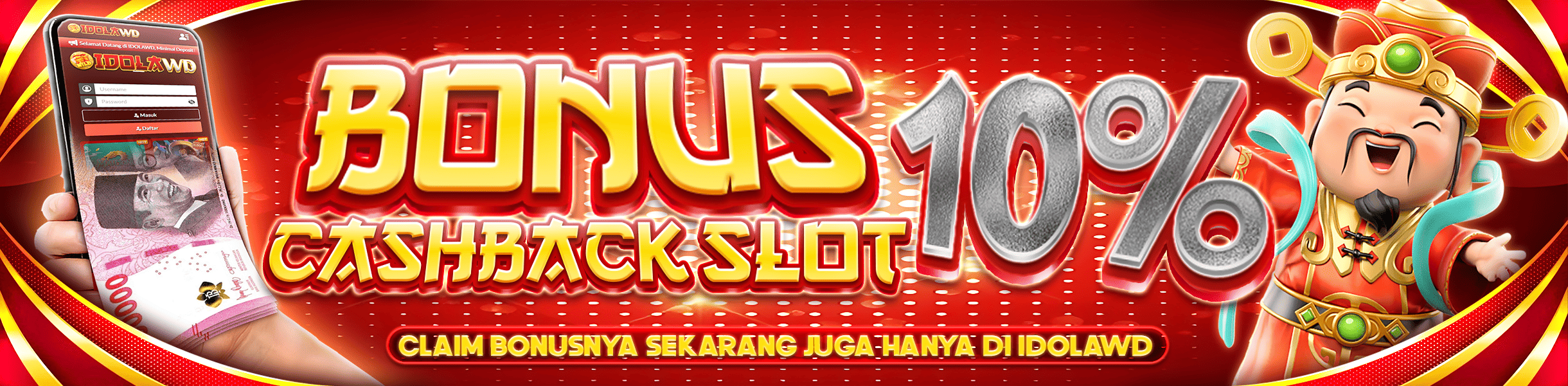 BONUS CASHBACK SLOT 10%